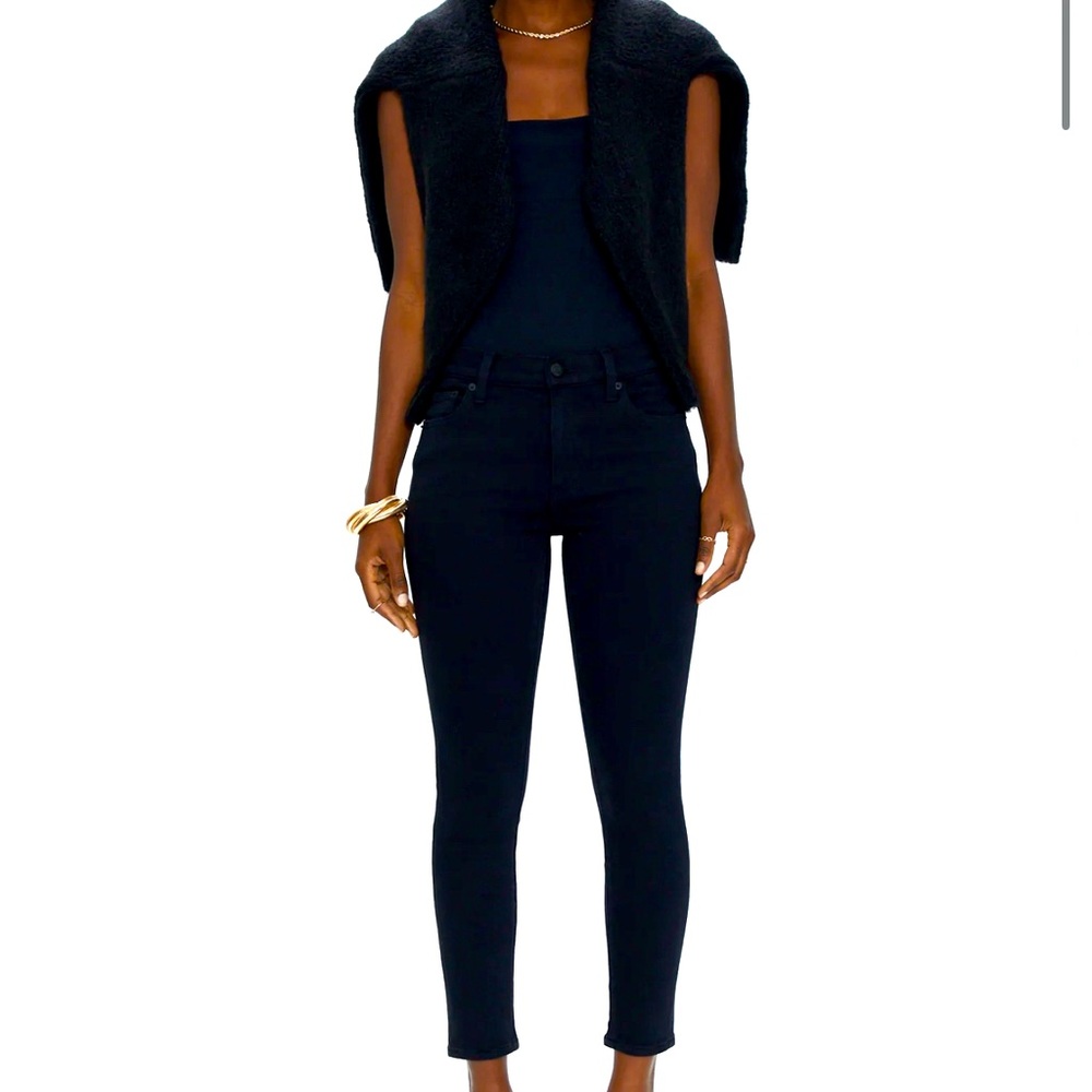 Pistola Black Women's Jeans AUDREY MID RISE SKINNY - DARK VINYL